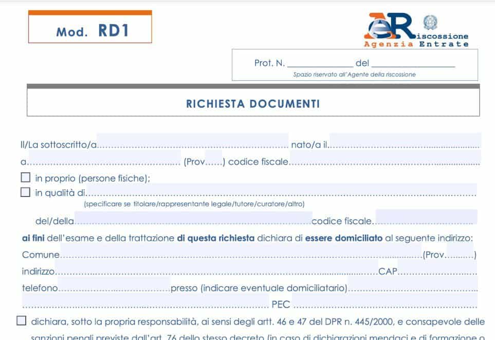 Modello RD1 editabile pdf: a cosa serve, a chi inviarlo e dove