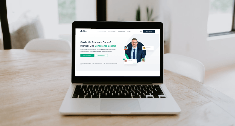 Come funziona deQuo: dalla consulenza legale online alla vetrina per avvocati, tutto sulla piattaforma