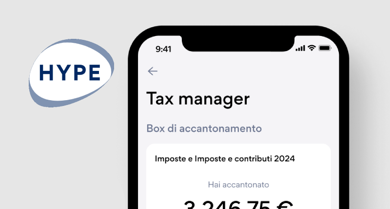 HYPE Business introduce Tax Manager per l’accantonamento delle tasse