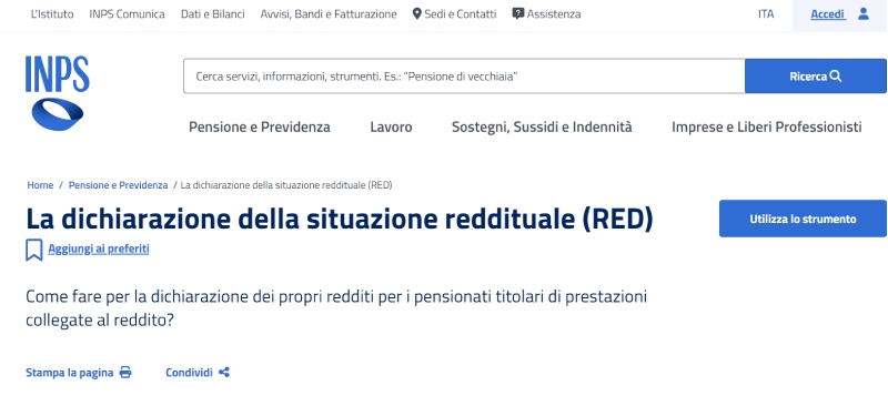 modello red precompilato
