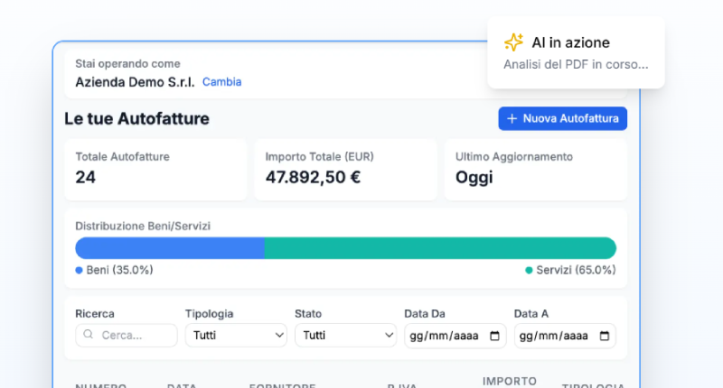 Come creare autofatture con l’Intelligenza Artificiale